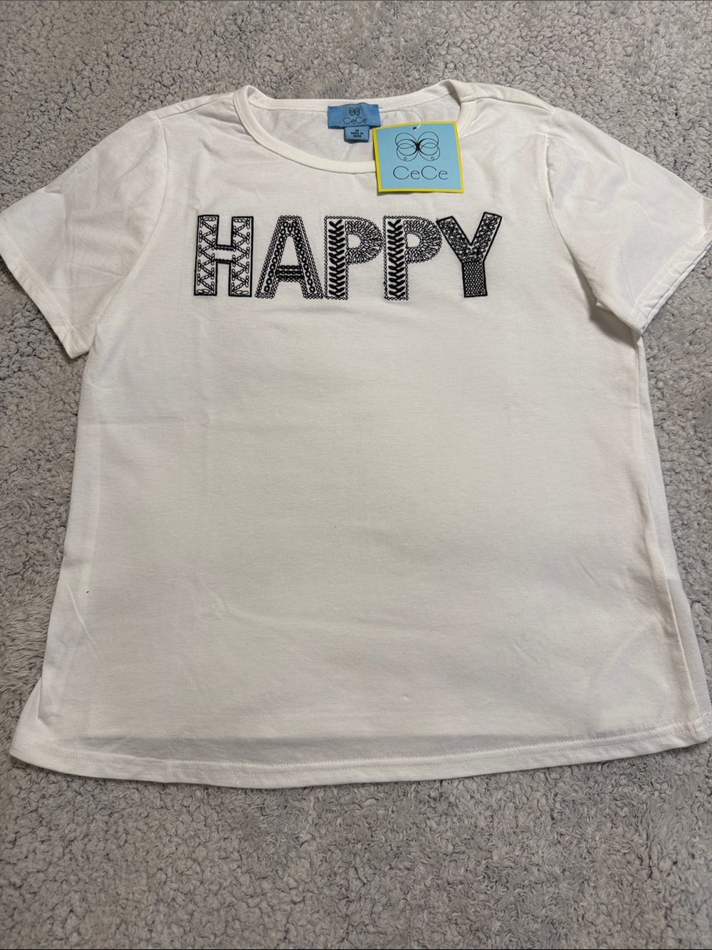 CeCe White “Happy” Tee